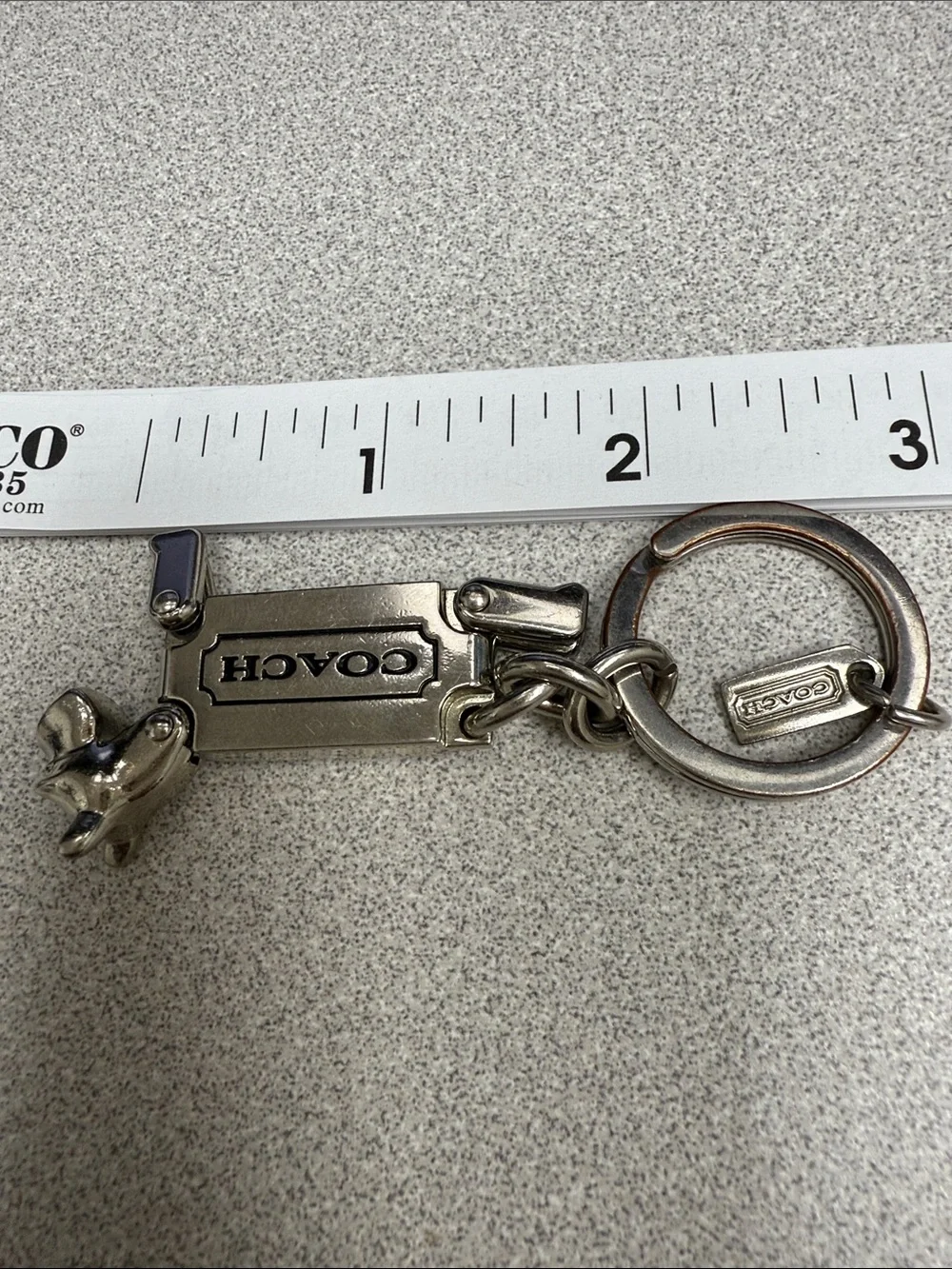 Vintage COACH Silver Scottie Dog Keychain